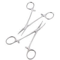 Aguja De Curvatura Multifuncional De Acero Inoxidable Tijeras De Mano Herramientas De Hemostasia Tamaño 12.5/16/18cm Para Pesca - details 0