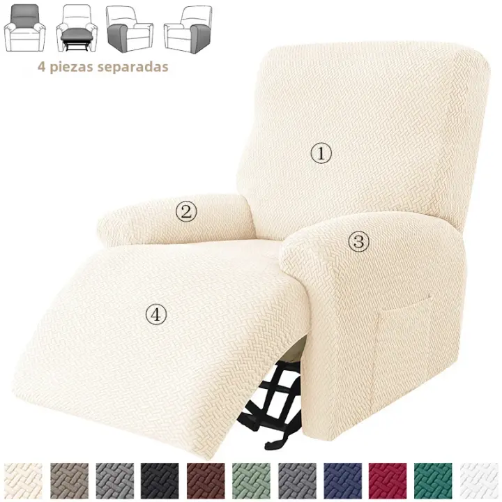 Fundas elásticas de Jacquard para sofá reclinable, cubierta antideslizante para sillón dividido, sala de estar - 1