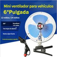 Ventilador eléctrico de verano para coche de 6" pulgadas con clip, ventilador pequeño totalmente cerrado - details 0