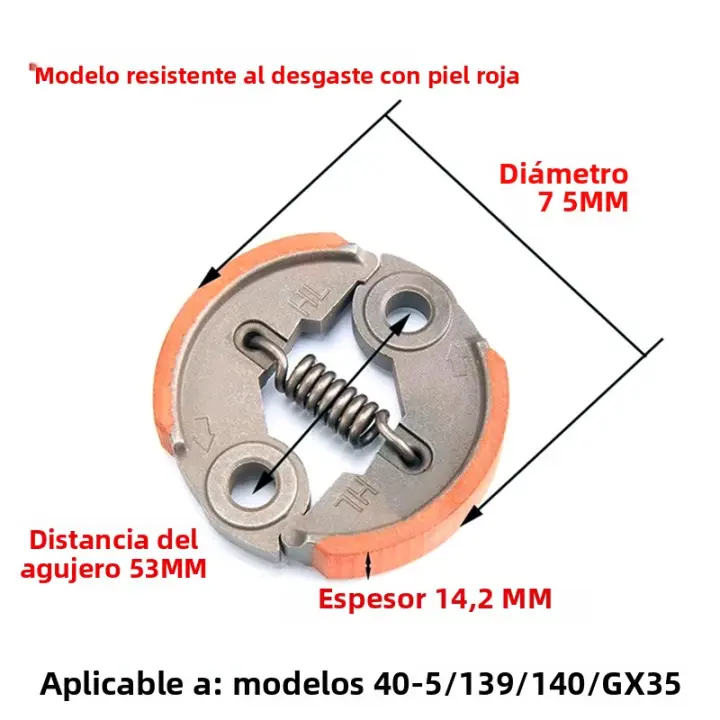 Clutch De Calidad En Metal Con Kit De Tornillos Para Motor De Gasolina Para Cortacésped 40-5 430 GX35 139 140 Accesorios De Herramienta De Jardín - 1