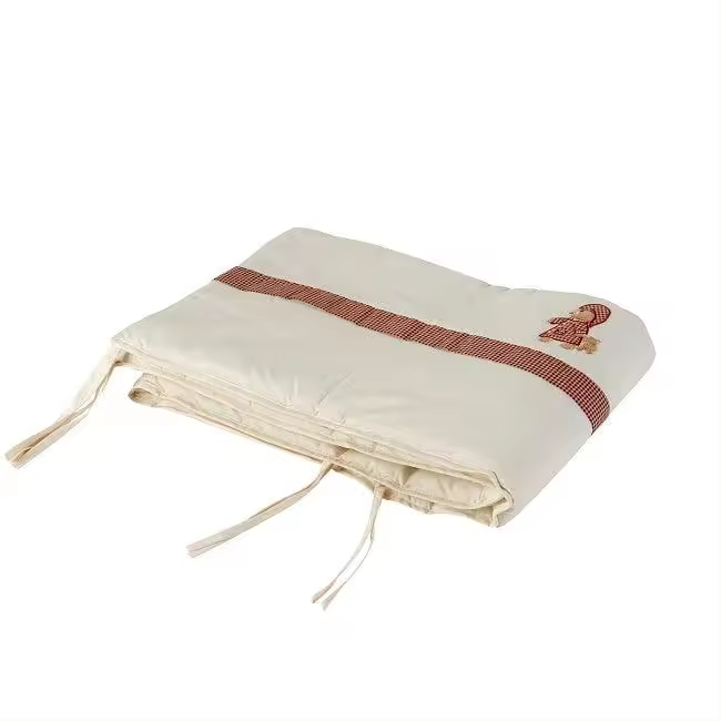 Sandra Adrubau - Protector Cuna Osito Beige - Colección Moderna y Segura para Bebés - 1
