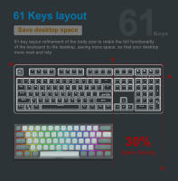 Teclado Mecánico De Juego E-YOOSO Hz-61 RGB USB Mini 8K Con Interruptores Magnéticos Y Cable Desmontable Para PC Y Laptop 61 Teclas - details 8
