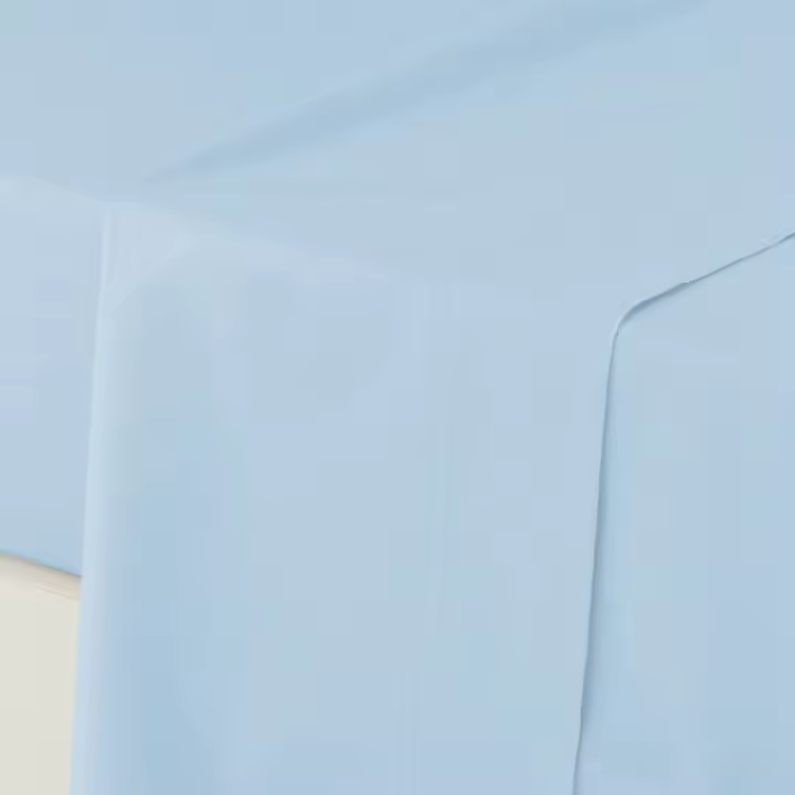 Manterol - Sabana encimera de algodón percal 200 hilos azul. Sábanas lisas de tejido natural para todas las estaciones, transpirables, duraderas y de fácil planchado. - 1