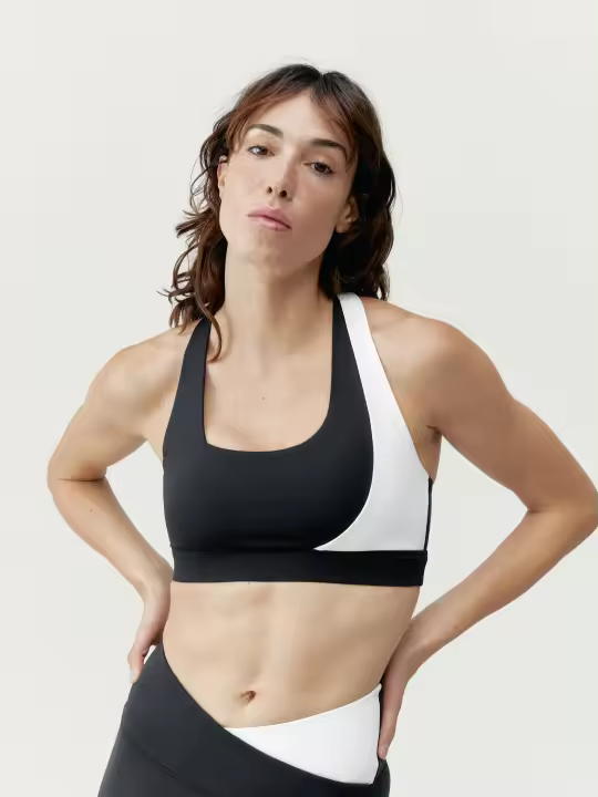 Born Living Yoga Top Cleo Black/White Chalk - 1