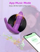 Vibrador Bluetooth APP Para Mujeres Estimulador De Clítoris Rotativo Telescópico Dildo Control Remoto G Spot Juguete Sexual Adulto Silicone Ajustable - details 4