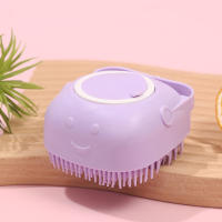 Cepillo De Baño Para Mascotas Con Dispensador De Mousse De Aseo Y Masaje Silicona Suave Cepillo De Ducha Para Perros Herramienta De Peluquería Para Gatos Suministros Para Mascotas - details 1