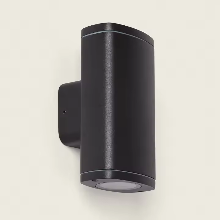 Ledkia Aplique de Pared Exterior Doble Welldy Negro - 1