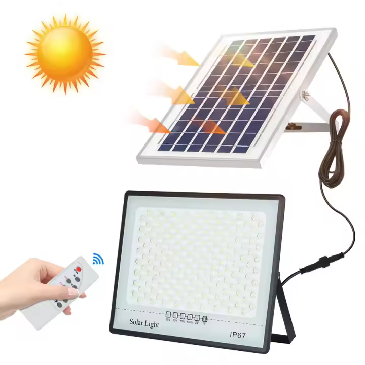 Lámpara Solar Exterior LED Para Jardín IP67 Impermeable Iluminación De Emergencia Luz De Escenario Para Edificios De Sol - 1