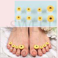 8 Pcs Pack Separadores De Dedos De Pie De Silicona Herramientas De Pedicura Suaves Con Diseño De Margarita Corazón Y Diamantes Cuidado De Los Pies - details 3