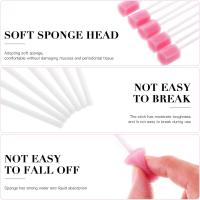 100 piezas Desechable Oral Cuidado Esponjas Diente Limpieza Boca Hisopos Toothette Oral Hisopos (rosa) - details 0