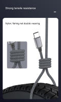 Cable PD60W De Carga Rápida Tipo C a Tipo C Universal Para iPhone15 Xiaomi Samsung Cámara Portátil 1M 2M 3M 5M 8M Compatible Con Lamgool - details 9