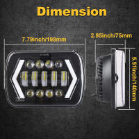 Faros LED 5x7'' 7x6'' Para Ford E-150 Club Wagon E-250 E-350 Econoline F-250 F-350 F-450 Super Duty H6054 H5054 Faro Frontal De Coche Con Luz Alta/baja Y Señales De Giro DRL Material De Aleación De Aluminio Voltaje 12V - details 1
