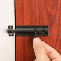 Cerradura De Puerta Deslizante Para Jardín Gran Portón Almacenamiento Negro Y Plateado Larga Durabilidad Hebilla De Torre Accesorio Doméstico - details 9