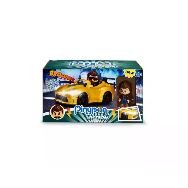 Pinypon Action - Súper Coche con  Figura de  espía y Accesorios,+4años Famosa 700015150 - 1