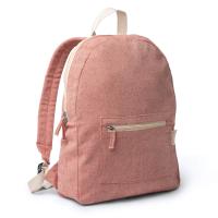 Mochila ecológica de acabado jaspeado unisex, dos bolsillos, algodón orgánico reciclado, asas acolchadas Le Côté Chic - details 1