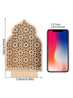 Adorno De Madera Hueca Para Ramadan Eid Mubarak Decoración De Navidad Musulmana Feliz Ramadan Kareem Adorno Vacacional Moderno - details 5