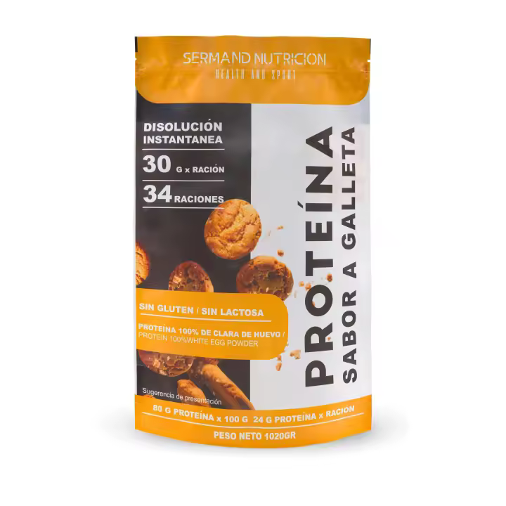 SERMAND PROTEINA DE CLARA DE HUEVO SABOR GALLETA - SRD SPORT NUTRICION INSTANT FIT (1020 g, Galleta) - 1