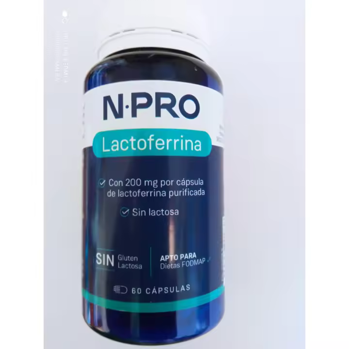 Npro. Lacoferrina 60 capsulas. (sin gluten, sin Lactosa) apto dietas Fodmap - 1