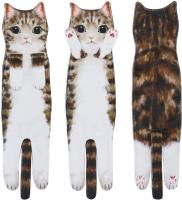 Divertidos Gatos Toalla de Mano-Decoración Gato Toalla Colgantes para Baño Trapos de Cocina-Animal Absorbente suave Toallas-regalos Graciosos Para Originales Mujer Amantes de Los Gatos-Atigrado - details 4