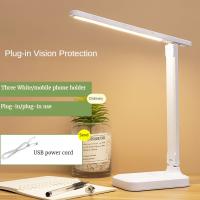 Lámpara De Mesa LED Con Interruptor Táctil Blanco Plegable Para Dormitorio Luz Nocturna De Lectura Cuidado Ocular Con Enchufe USB Dimmable - details 11