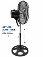 Ventilador de Pie DVTECH DV-26412 de 12 Pulgadas - Potencia 45W con 3 Velocidades, Oscilación Automática 120°, Altura Regulable y Rejilla de Seguridad - Ventilador Silencioso Clase Premium para Hogar y Oficina. - details 1
