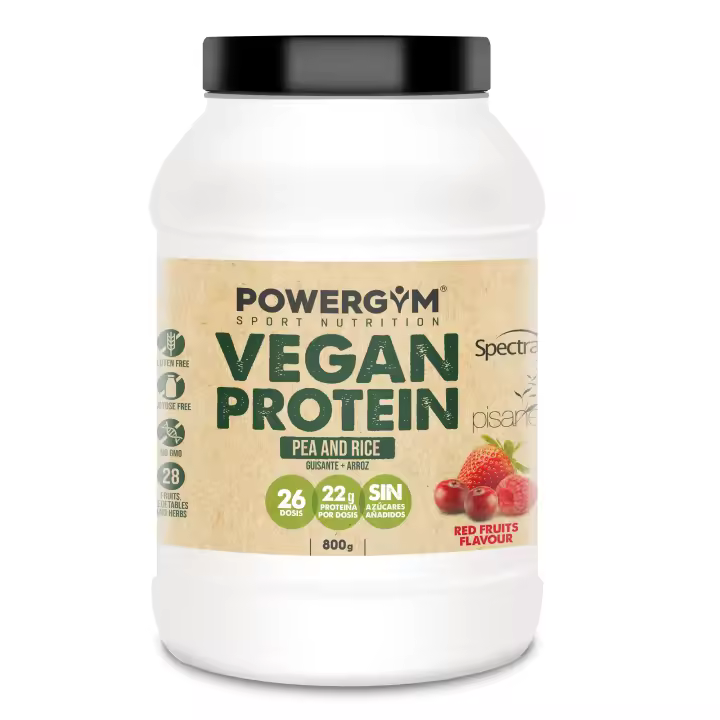 POWERGYM  Vegan protein 800 gr Sabor RED FRUITS - 1