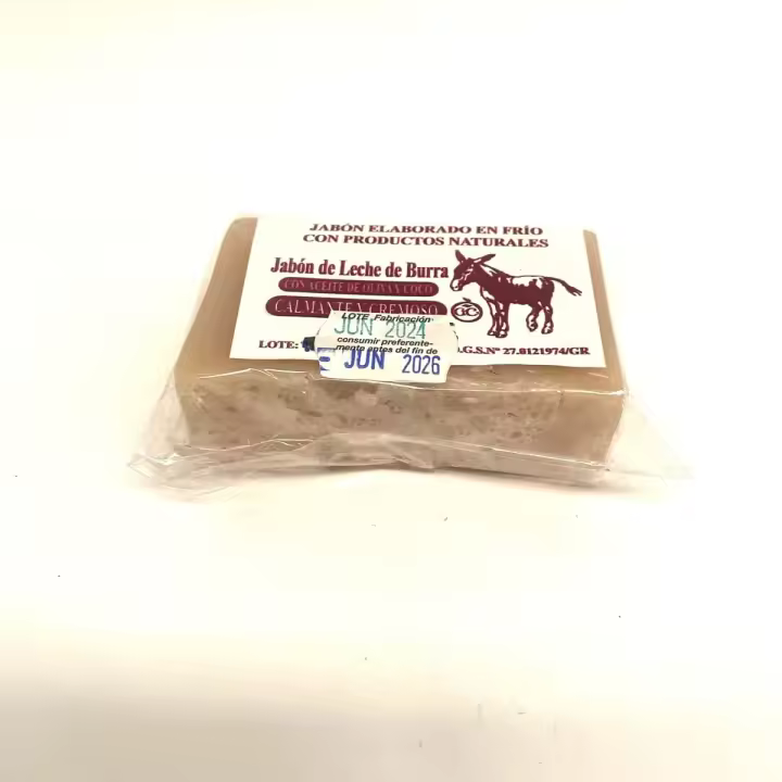 Jabón de leche de burra con aceite de oliva y coco - 1