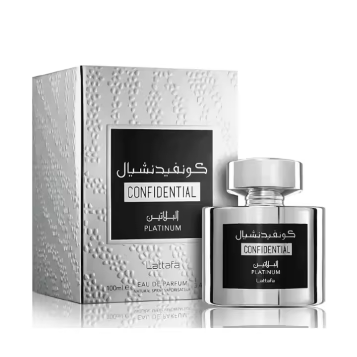 Confidential Platinum Perfume de Lattafa Para Hombre | Eau de Parfum 100% Original | Edp Masculino | 100ml - 1