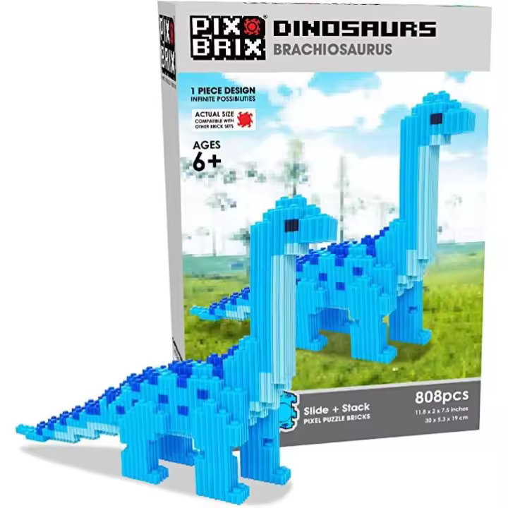 Pix Brix Pixel Art Puzzle Ladrillos – Serie Dinosaurio Brachiosaurus - 1