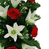 CENTRO DE FLORES ARTIFICIALES APTO PARA EXTERIOR. IDEAL PARA CEMENTERIO TODOS LOS SANTOS. MEDIDAS 70*35* 20 - details 0