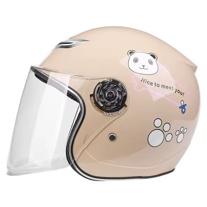 Casco Para Niños Con Patrón De Dibujos Animados Anti Caída Seguridad En Cuatro Estaciones Protección Para Motocicleta Casco De Carcasa De ABS Unisex - 1