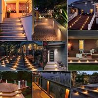 1pc/4pcs Luces Solares Para Piso Exterior Impermeables LED Para Escaleras Pared Patio Jardín Instalación Por Montaje - details 7