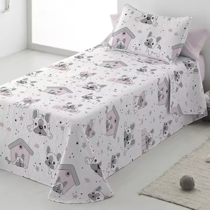 Colcha Bouti Dog Azul o Rosa Gamberritos Kids 190x90 - 1