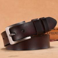 Cinturón de Piel Auténtica para hombre 2025 varios cm opcional; Gran Diseño de lujo de alta calidad, Piel De Vaca Partida, correa de pasaporte Vintage para hombre, Cuero genuine - details 2