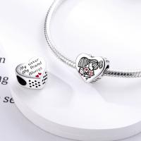 Encantos De Pareja De Niño Y Niña Platinados Con Circonia Para Pulsera O Collar Joyería Para Mujer Pendiente Clásico De Moda Vintage Romántico - details 125