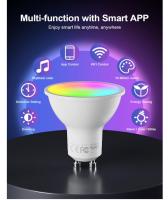 Bombillas Wifi Lámpara Inteligente Gu10 Fitop, 4.7W=50W, Compatible con Alexa/Google Home/Siri, 2700-6500K Luces Cálidas/Frías & RGB Ajustable,Control de Voz, 5 Unidades - details 0