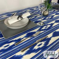 Mantel de Tela Resinada Antimanchas Hulehule Tex - Estampado Mallorquín Blanco - Ideal para Hogar - details 1