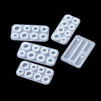 Molde De Silicona Para Anillo Con 8 Agujeros Soporte De Espejo Para Resina Epoxy Cristal Forma Redonda Y Hexagonal DIY Moldes De Joyería - details 7