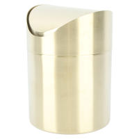 Mini Contenedor De Basura Para Encimera Ahorrador De Espacio Antihuella Acero Inoxidable 304 Para Escritorio En Oficina - details 5