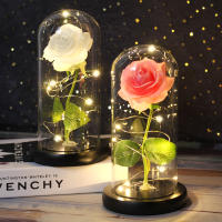 Rosa De Boda Con LED Galaxia Enchanted Con Luz En Domos Regalo De San Valentín Navidad Día De La Madre Belleza Y La Bestia Para Interior - details 2