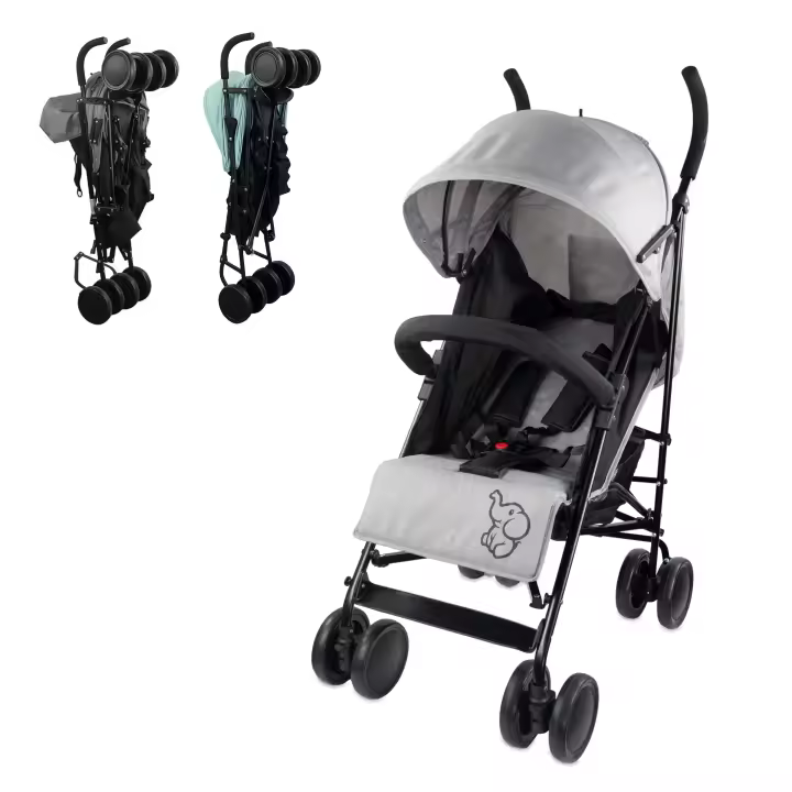 Silla de paseo plegable para bebés Respaldo reclinable Ruedas extraíbles Peso máx. 15 kg Cesta XL varios colloresMobiclinic - 1