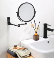 Espejo De Maquillaje De Aluminio Negro Montado En La Pared Con Ampliación De 8 Pulgadas Doble Cara Espejo De Cosméticos Para Dama Regalo Moderno - details 10