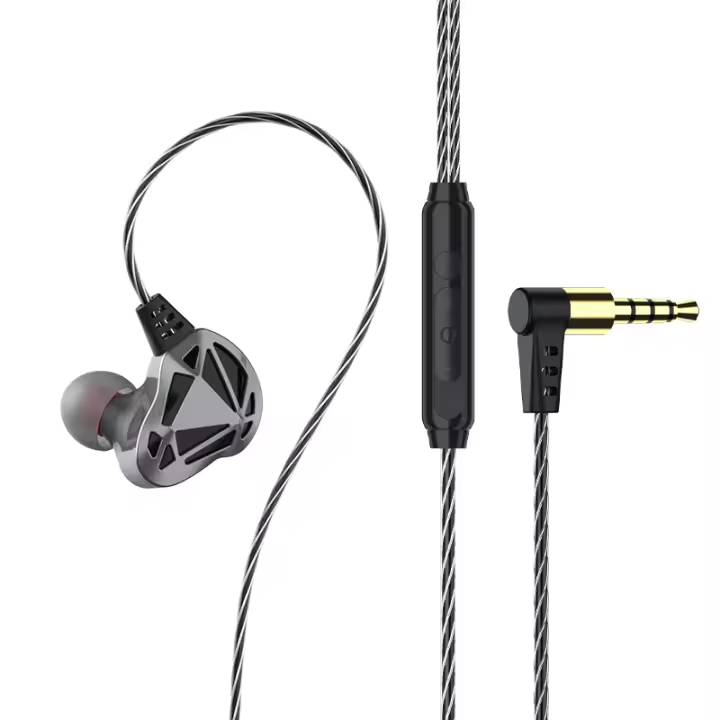 QKZ AK7 Copper Driver Wired Earphones HiFi Bass Stereo Super Clear Gaming Headset Music Sport 3.5mm AUX In Ear Earbuds With MIC - 1
