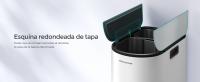 SONGMICS Cubo de Cocina Doble, 30 L y 20 L Doble Compartimento para Reciclaje y Basura, Cubo Basura Pedal con Tapa de Alas, Blanco Nube y Plata Metálico/Negro Tinta y Plata Metálico/Plata Metálico - details 1