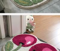 Alfombra De Puerta Con Diseño De Cereza Tufting Suave Y Gruesa Absorbente De Baño Y Cocina Alfombra De Entrada Para Sala De Estar Y Toilette - details 3