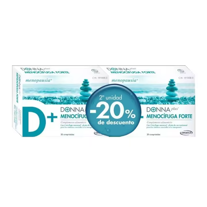 DONNA PLUS Menocífuga Forte DUPLO 30 + 30 Comprimidos ✅ Entrega 24/72h - 1