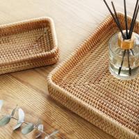 Cesta De Almacenamiento Tejida a Mano En Rotura Para Picnic Almohadilla De Pan Y Comida Caja De Frutas Y Pasteles Decoración De Escritorio En Casa Material De Bambú Ecológico - details 12