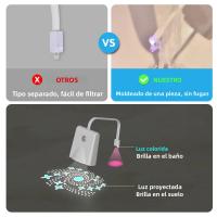 Lámpara Nocturna De Inodoro Con Sensor De Movimiento Y Proyector De Estrellas 7 Colores Recargable Decoración LED Para Baño Y Lavadero - details 2