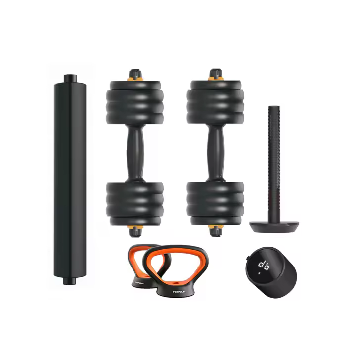 Kit de pesas conectadas V2 40Kg Xiaomi Fed: mancuernas (pesos + barras) + barra + pesa rusa + sensor - 1