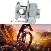 12PCS Frenos De Bicicleta Plomadas De Hierro Duraderas Con Tornillos Para Fijar Cableado Accesorios De Bicicleta Color Plata - details 14
